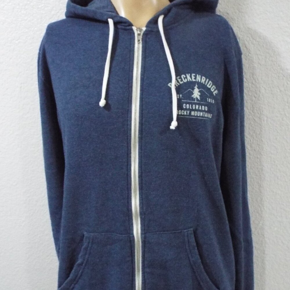 Tech Styles Men's Full Zip Breckenridge Hoodie Back Graphic Charcoal Size XL